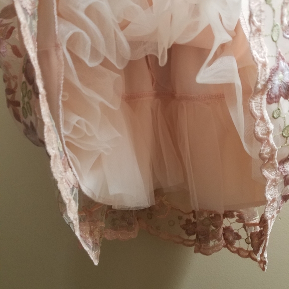Crystal Doll Pink Flower Tulle Dress - Picture 6 of 9